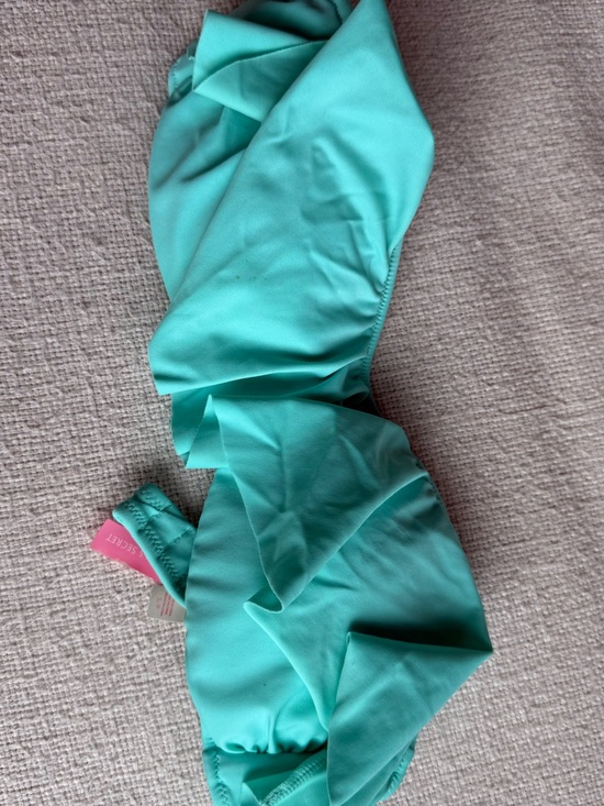 Victoria's Secret Other - Victoria's Secret Mint Green Ruffle Bandeau Bikini Top